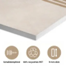 Symmetrische bocht - Koperkleurig PET vilt klein -closeup_DE