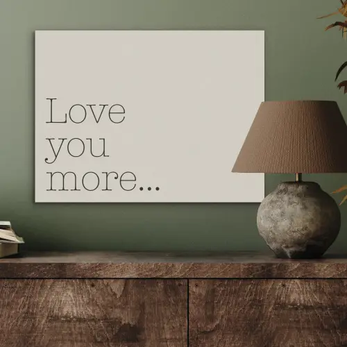 Minimalistisch - Love - Beige PET vilt klein -sfeer2
