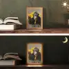 Aap - Chimpansee - Banaan - Geel - Dieren - Stropdas Light Box met kabel (Tafellamp) klein -sfeer3