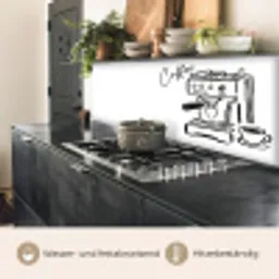 Espressomachine - Zwart - Wit keuken achterwand 2 middel -usp_DE