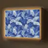 Palmblad - Patroon - Blauw Light Box met batterij (Wandlamp) middel 907 -z3d_website