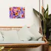 Bloemen - Kleurrijk - Bladeren tuinposter los doek klein -sfeer7