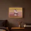 Vogels - Snavel - Abstract Light Box met batterij (Wandlamp) middel -sfeer4