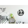 Varken - Schattig - Spaghetti - Zwart wit - Dier Wandcirkel aluminium klein -kinderkamer