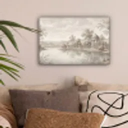 Terras - Water - Natuur - Landschap canvas 2cm klein -sfeer1
