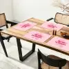 No rain no flowers - Bloem - Roze Placemat vinyl groot -zzsfeer4_Kitchenyeah-website