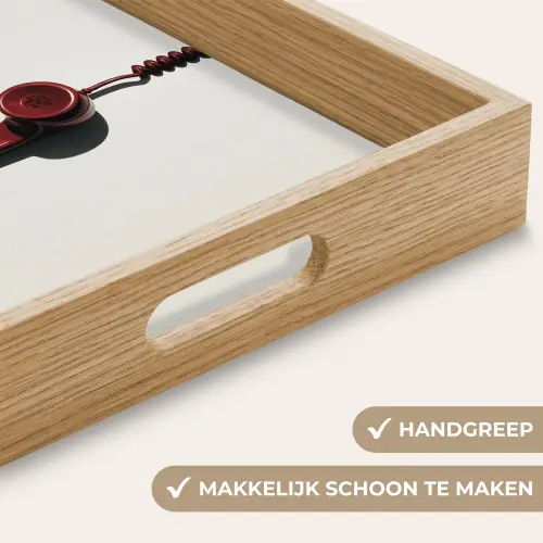 Telefoon - Koord - Rood - Minimalistisch Dienblad Rechthoek middel -USP_HandgreepNL