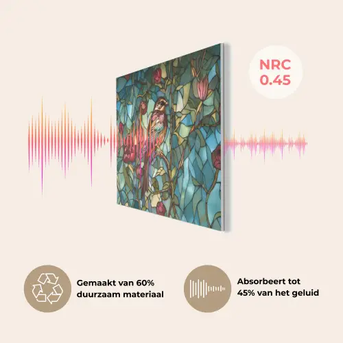 Vogel - Tak - Rozen - Mozaïek PET vilt klein -USP_NL