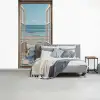 Doorkijk - Strandstoelen - Duinen - Zee - Natuur fotobehang vinyl groot -slaapkamer