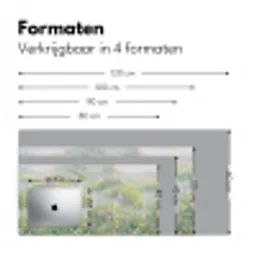 Bloemenveld - Heuvels - Kleurrijk Muismat XXL klein -sfeer5