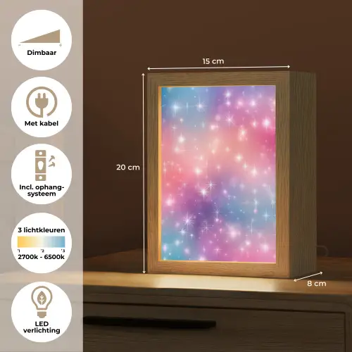 Sterren - Abstract - Kleuren Light Box met kabel klein -USP_NL