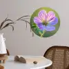 Bloem - Close up - Paars Wandcirkel behangsticker klein -sfeer3