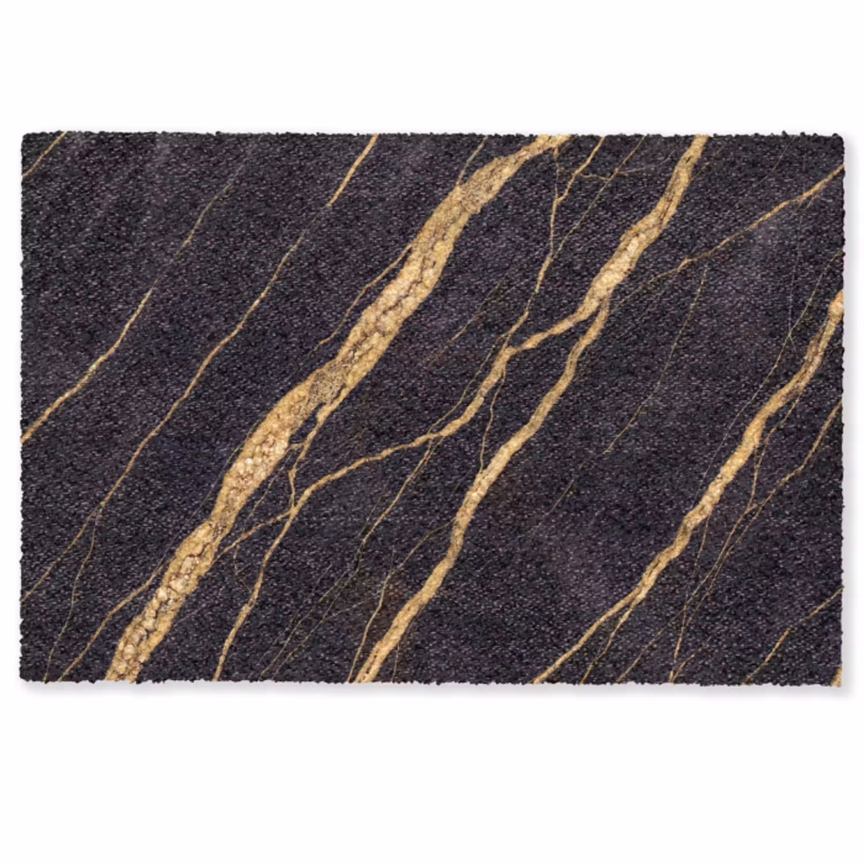 Marmer - Goud - Textuur - Abstract - Zwart Deurmat klein -zkaufland3d