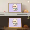 Eend - Sjaal - Paars Light Box met batterij (Wandlamp kind) middel -sfeer3_kind