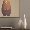 Beer - Minimalistisch - Bruin PET vilt klein -sfeer6_closeup