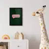 Tekstwolk - BLAH BLAH BLAH - Roze fotolijst zwart zonder passe partout klein -usfeer4_kinderkamer