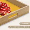 Bloem - Rood - Stippen Dienblad Rechthoek middel -USP_HandgreepNL