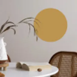 Okergeel - Kleur - Herfst - Geel - Effen - Kleuren Wandcirkel behangsticker klein 186 -sfeer3