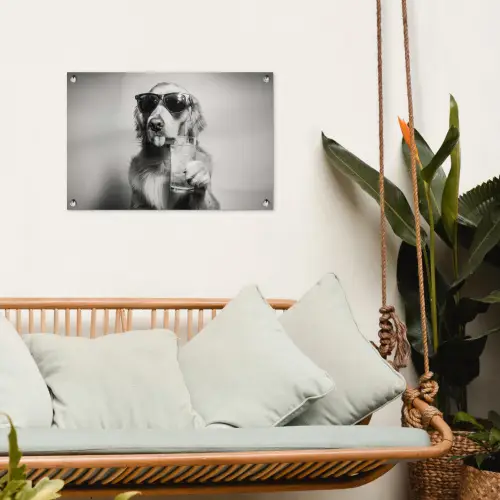 Golden retriever - Hond - Zonnebril - Gkas tuinposter los doek klein -sfeer7