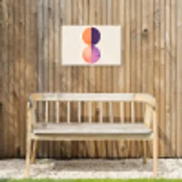 Abstract - Cirkels - Paars Tuinposter op houten frame 2 cm dik klein -sfeer4