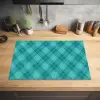 Patroon - Ruiten - Blauw Inductie beschermer vinyl 3mm klein 276 -sfeer5