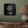 Leeuw - Dieren - Zwart - Wit plexiglas 5mm klein -sfeer3