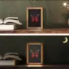 Vlinder - Rood - Contrast Light Box met kabel (Tafellamp) klein -sfeer3