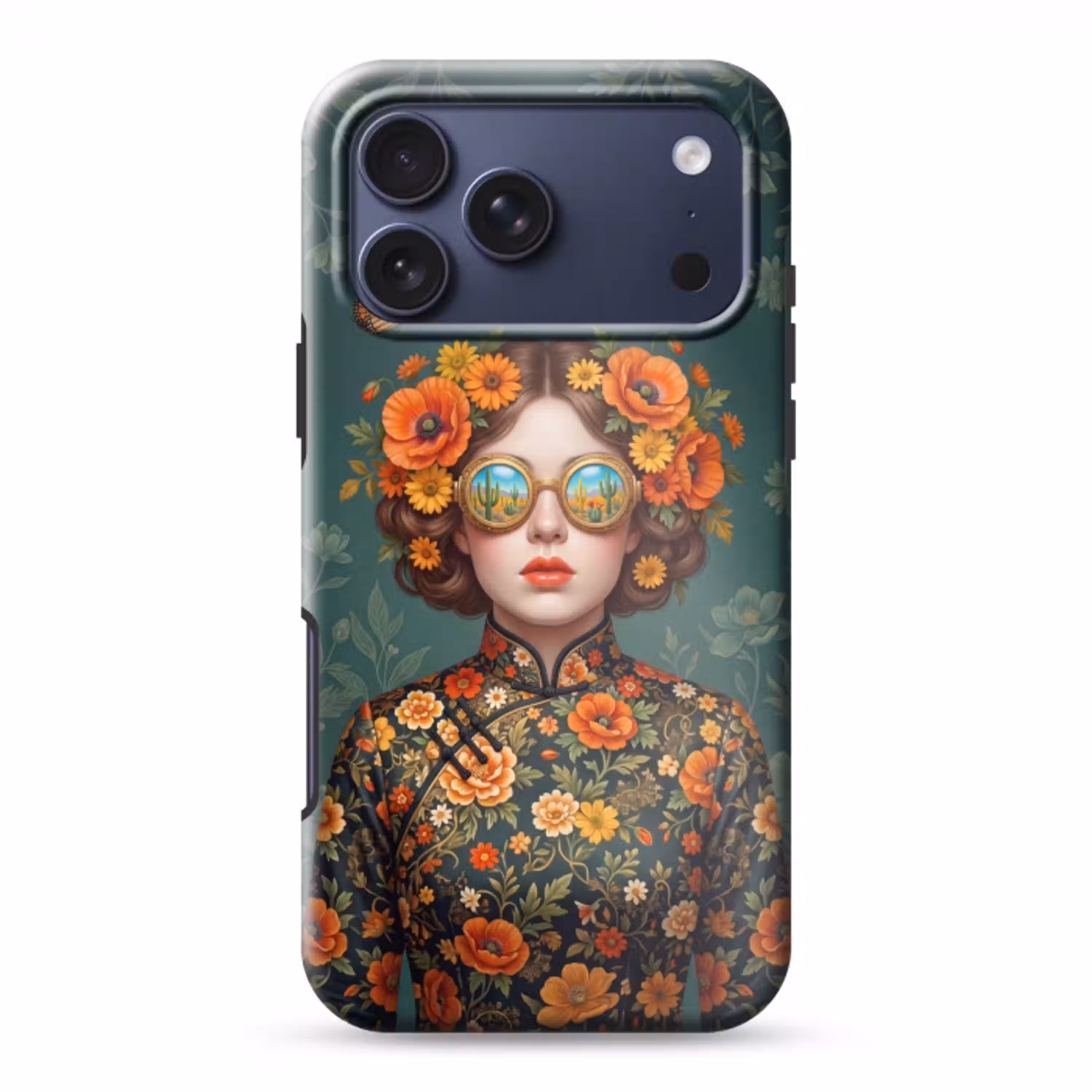 Portret - Vrouw - Kleurrijk - Expressief Toughcase MagSafe Apple iPhone 17 Pro Max klein -3d