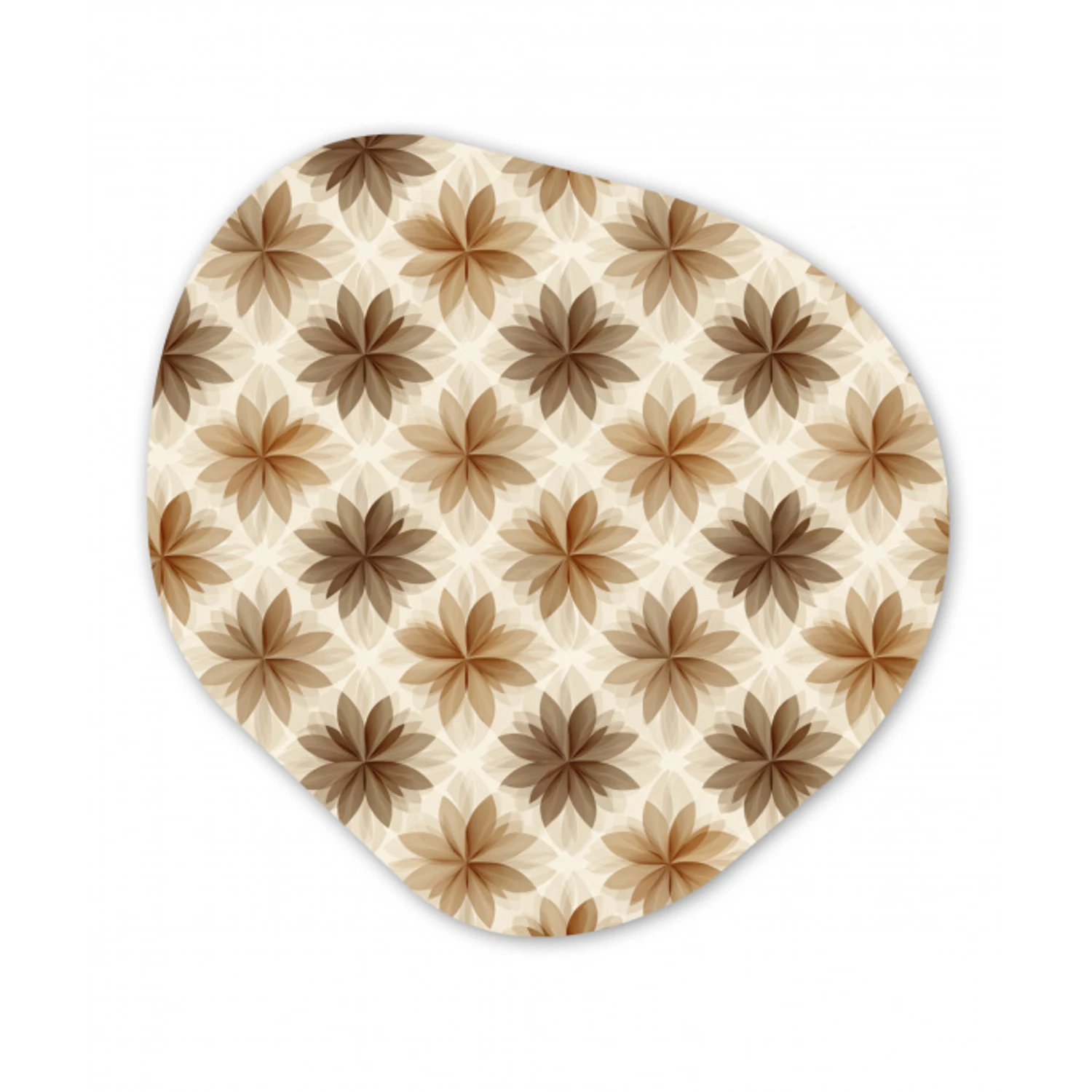 Geografisch - Patroon - Bruin Wandcirkel Organisch Forex 3mm klein 629 -3d