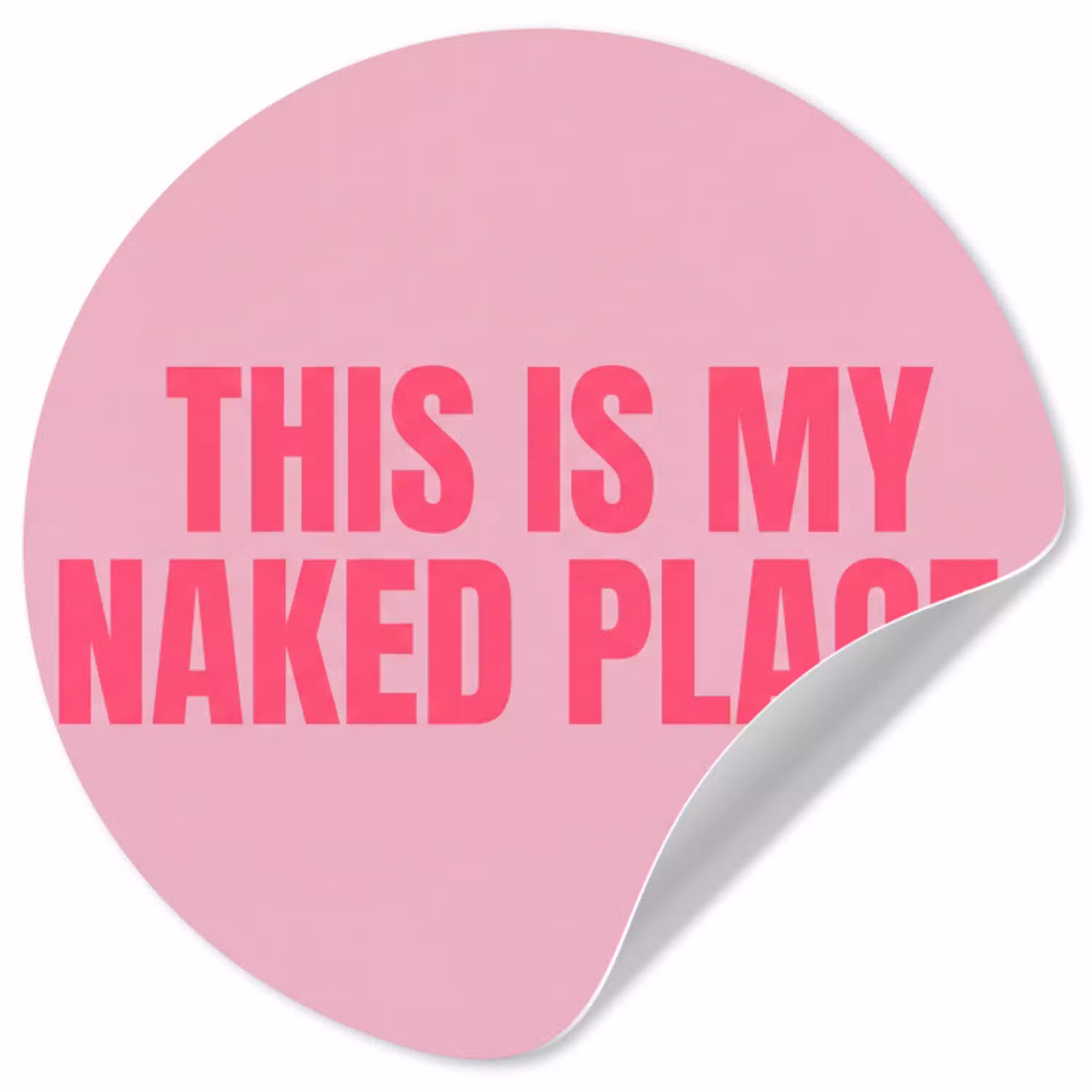 Tekst - Modern - Roze Wandcirkel behangsticker klein -3d