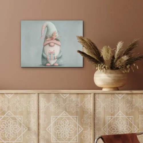 Kerstgnome - Cadeau - Groen PET vilt klein -sfeer4