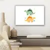 Sterren - Stegosaurussen - Blaadjes - Groen canvas 2cm klein -sfeer6