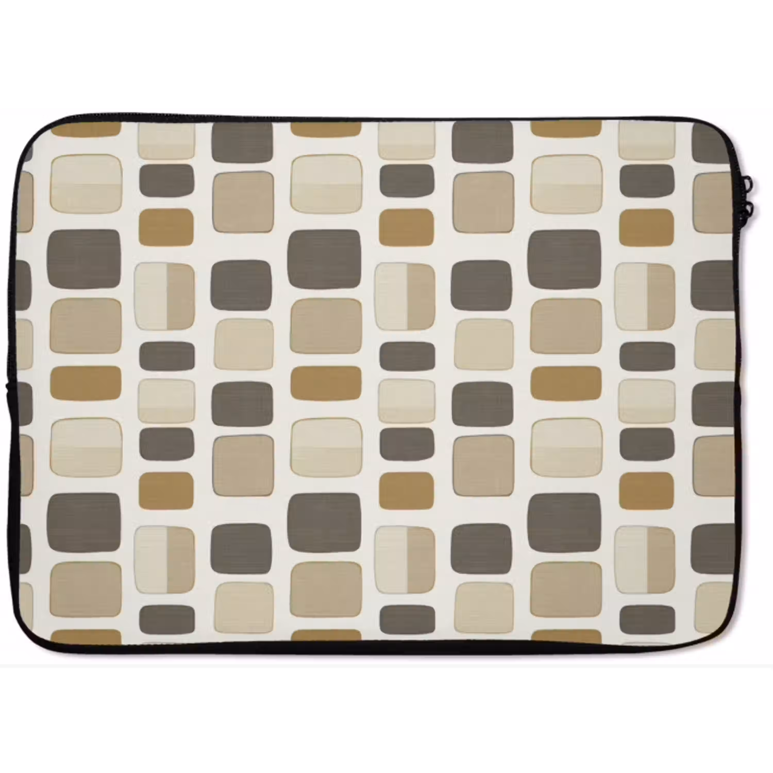 Blokken - Vintage - Grijs laptophoes neopreen klein 279 -zkaufland3dotto