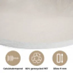 Boom - Mist - Sneeuw - Winter - Minimalistisch Akoestische PET Vilt - Rond klein -closeup_NL