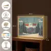 Sneeuw - Skilift - Rood - Bomen Light Box met batterij (Wandlamp) middel -USP_websiteoverzichtNL