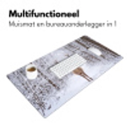 Hert - Winter - Bos - Natuur - Wit Muismat XXL klein -sfeer4