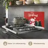 Kerstgroet - Sneeuw - Rood keuken achterwand spatscherm klein -usp_NL