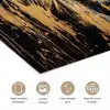 Portret - Leeuw - Abstract - Goud poster papier klein -closeup_NL