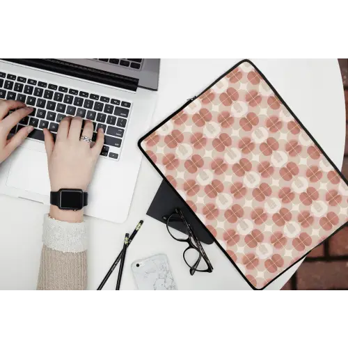 Retro - Klassiek - Roze laptophoes neopreen klein 279 -bureau