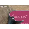 eat me out don't stress me out - Roze - Minimalistisch Placemat vinyl groot -closeup