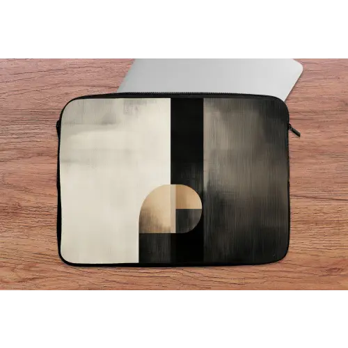 Vormen - Modern - Zwart laptophoes neopreen klein -tafel