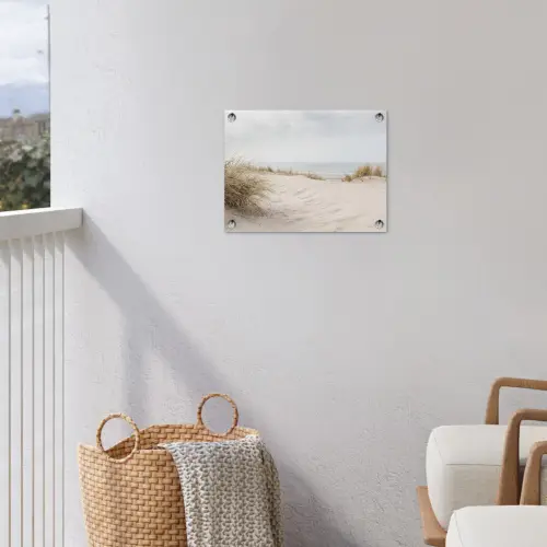 Wolken - Duinlandschap - Zand tuinposter los doek klein -sfeer8