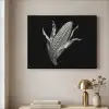 Maïskolf - Glanzend metaal - Elegant Textielframe zwart klein -sfeer2