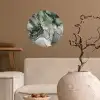 Luxe - Marmer - Groen Wandcirkel behangsticker klein -sfeer1