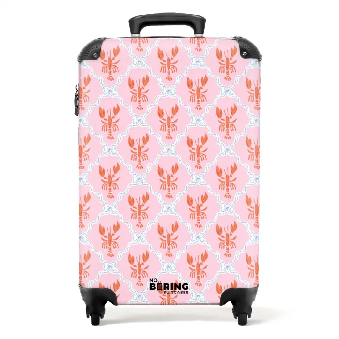 Kreeft illustratie roze NBS - Handbagage koffer - Volwassenen Unisex middel -productfoto_recht