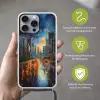 Auto - Skyline - Zon - Blauw Hoesje iPhone 16 Pro Max met koord klein -sfeer2_NL