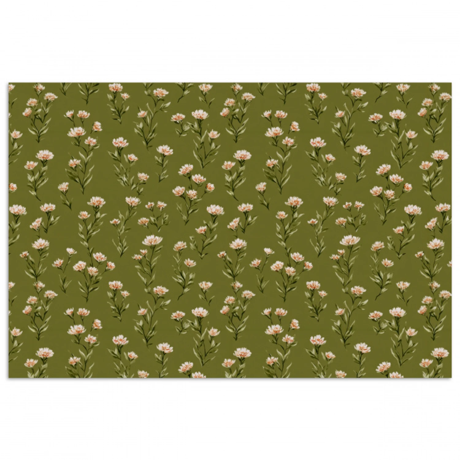 Landelijk - Bloemen -  Groen poster papier klein 62 -3d