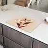 Bloemen - Blaadjes - Minimalistisch - Roze Inductie beschermer vinyl 3mm klein -sfeer8