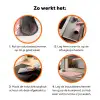 Patroon - Wit - Bliksem - Roze Inductie beschermer vinyl 3mm klein 276 -zzzzzzz-td-werking
