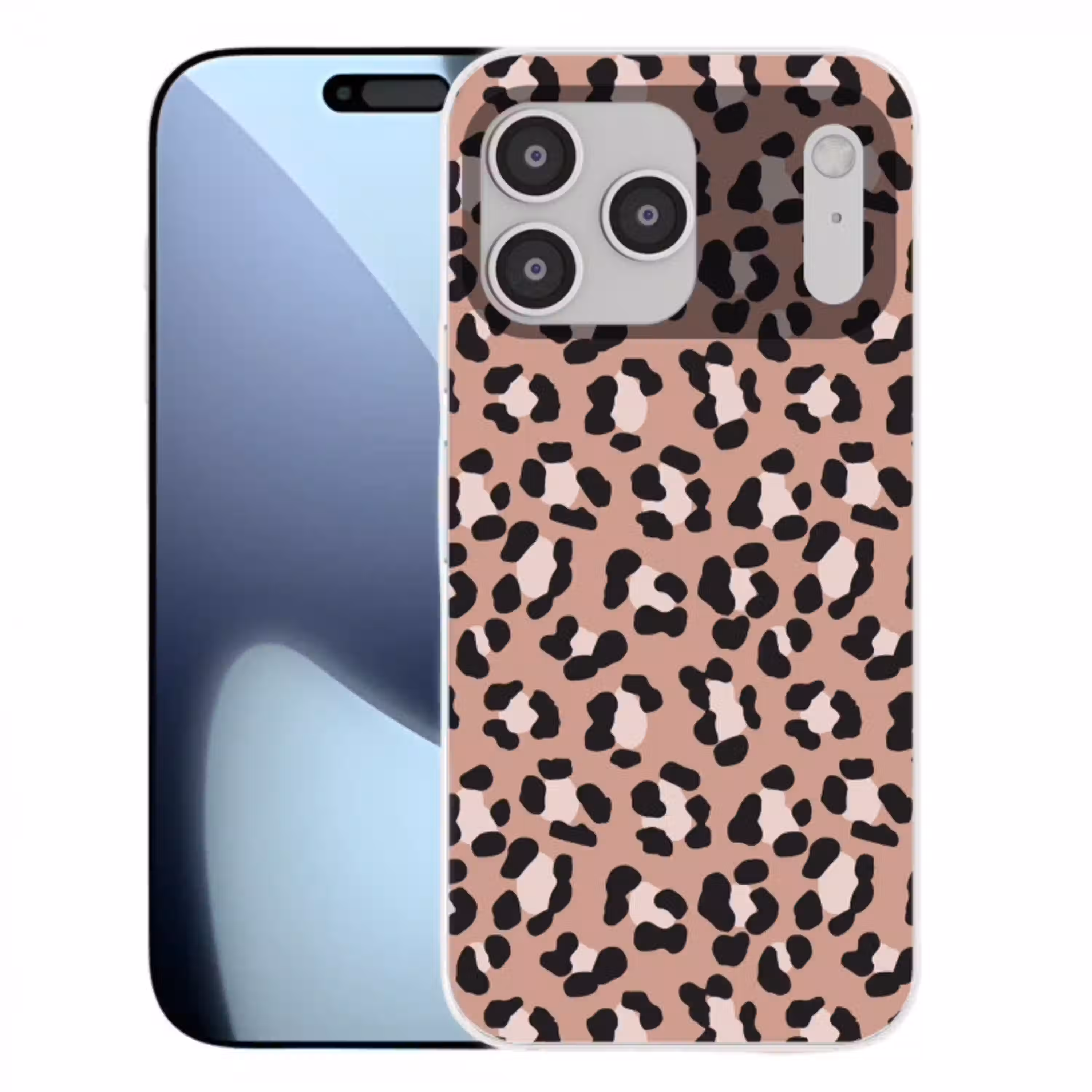 Terracottakleur - Onregelmatig - Luipaard Telefoonhoesje iPhone 17 Pro Max klein 879 -3d